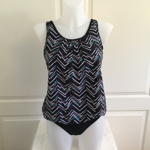 NWT Bikinx Blouson Tankini Bathing Suit Size Small - Picture 2 of 6